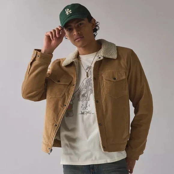 Levi's Fleece Lined Corduroy Jacket XL - Picture 3 of 8